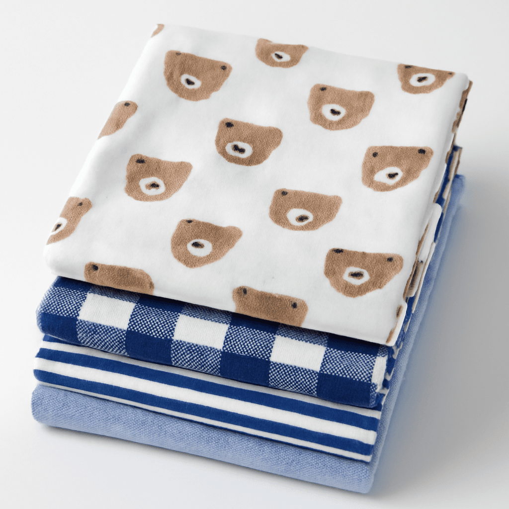 Baby Boys 4-Pack Flannel Receiving Blanket