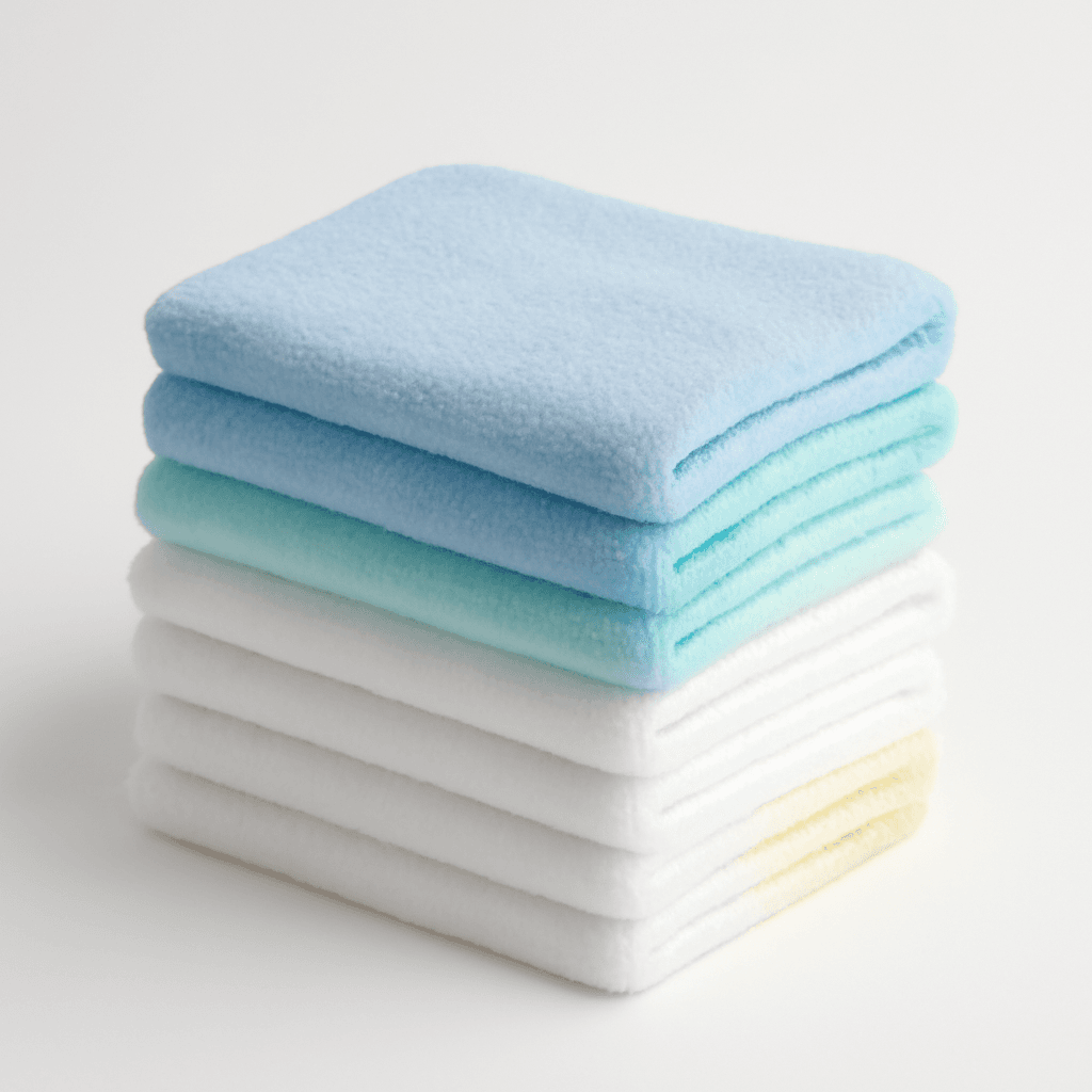 10 Pack Soft Terry Bath Washcloths – Newborn Boy or Girl – Baby Shower Gift