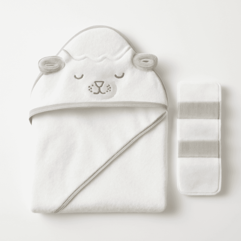 Friends Unisex Baby Hooded Towel with Five Washcloths