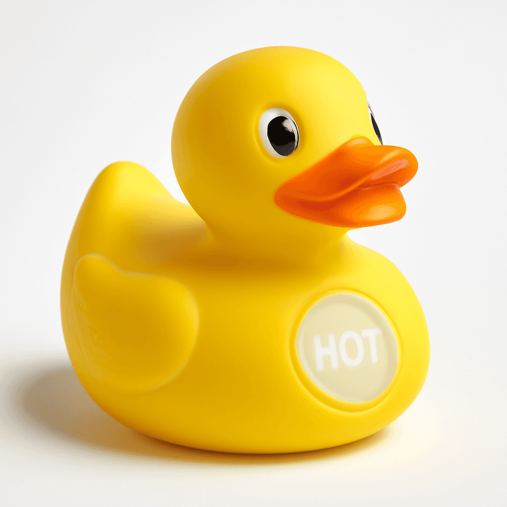 White Hot Safety Bath Ducky