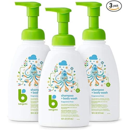 Baby Shampoo + Body Wash Pump Bottle, Fragrance Free