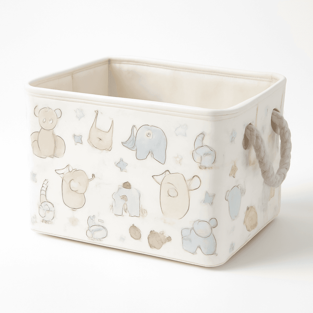 Decorative Basket Rectangular Fabric Storage Bin Organizer Basket with Handles for Clothes Storage