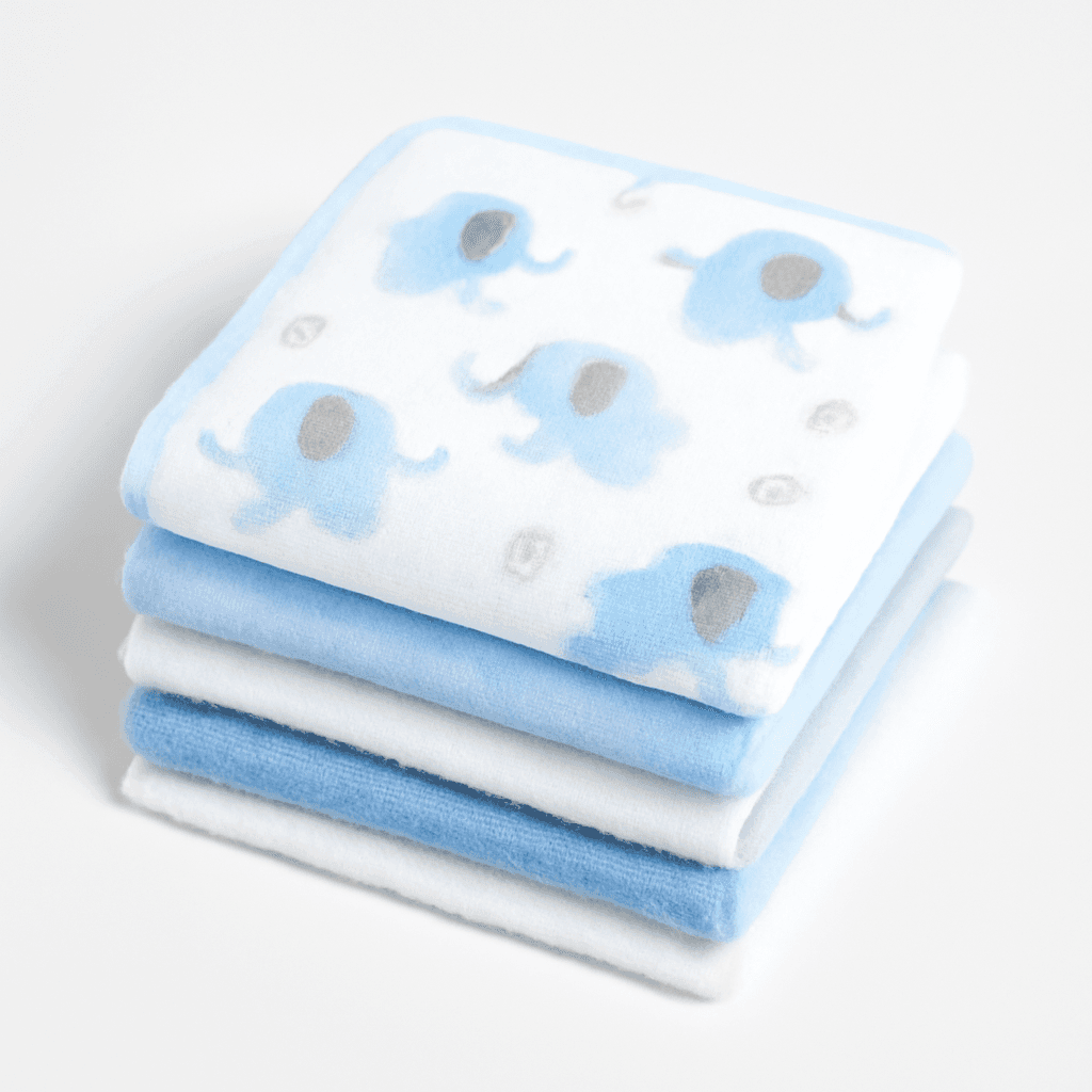 Just One You Baby Boys 6 Pack Washcloths Blue Elephants