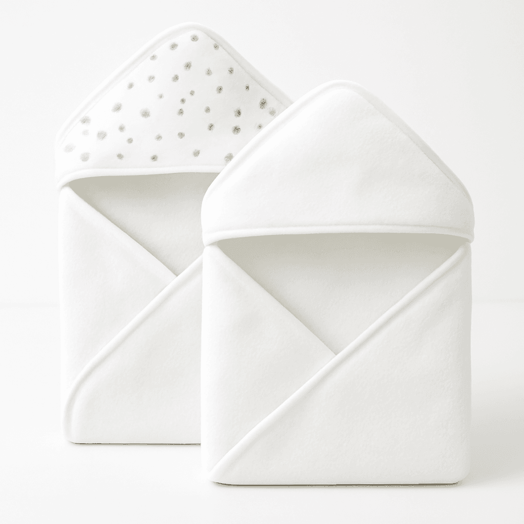 unisex baby 2-Pack Organic Cotton Hooded Towels Bandana