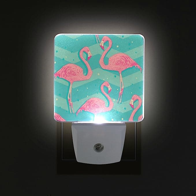 Flamingo Birds Pattern Plug in LED Night Light Auto Sensor