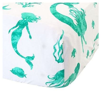 Belle Mermaid Organic Crib Sheet