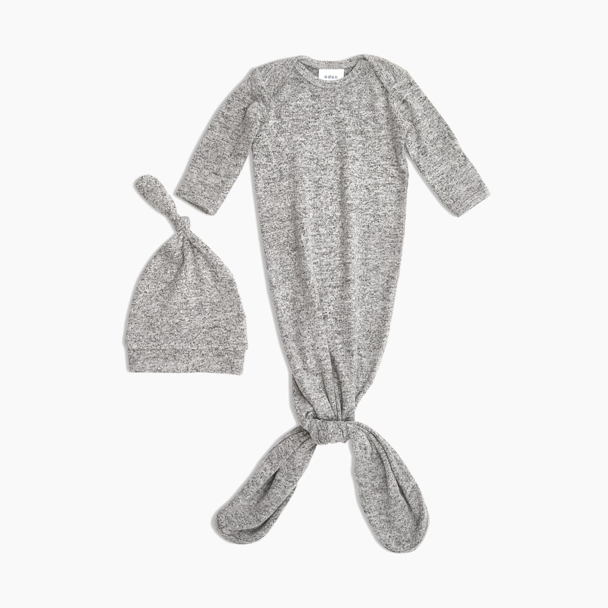 Snuggle Knit Knotted Gown and Hat Set