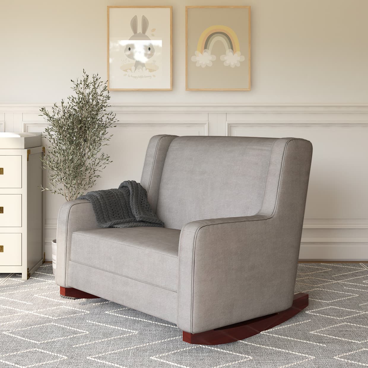 Hadley Upholstered Double Rocker Chair