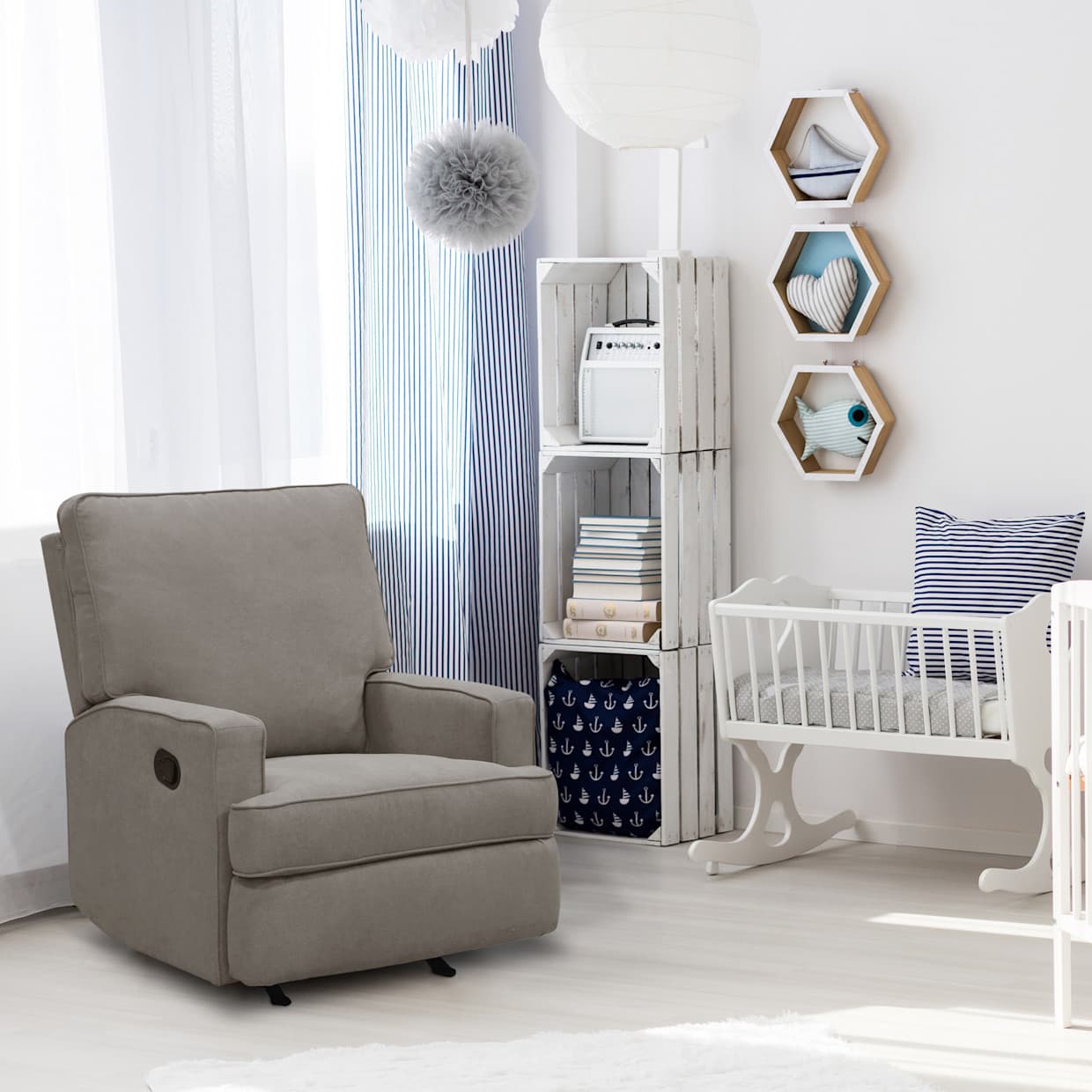Salma Glider Rocker Recliner Chair