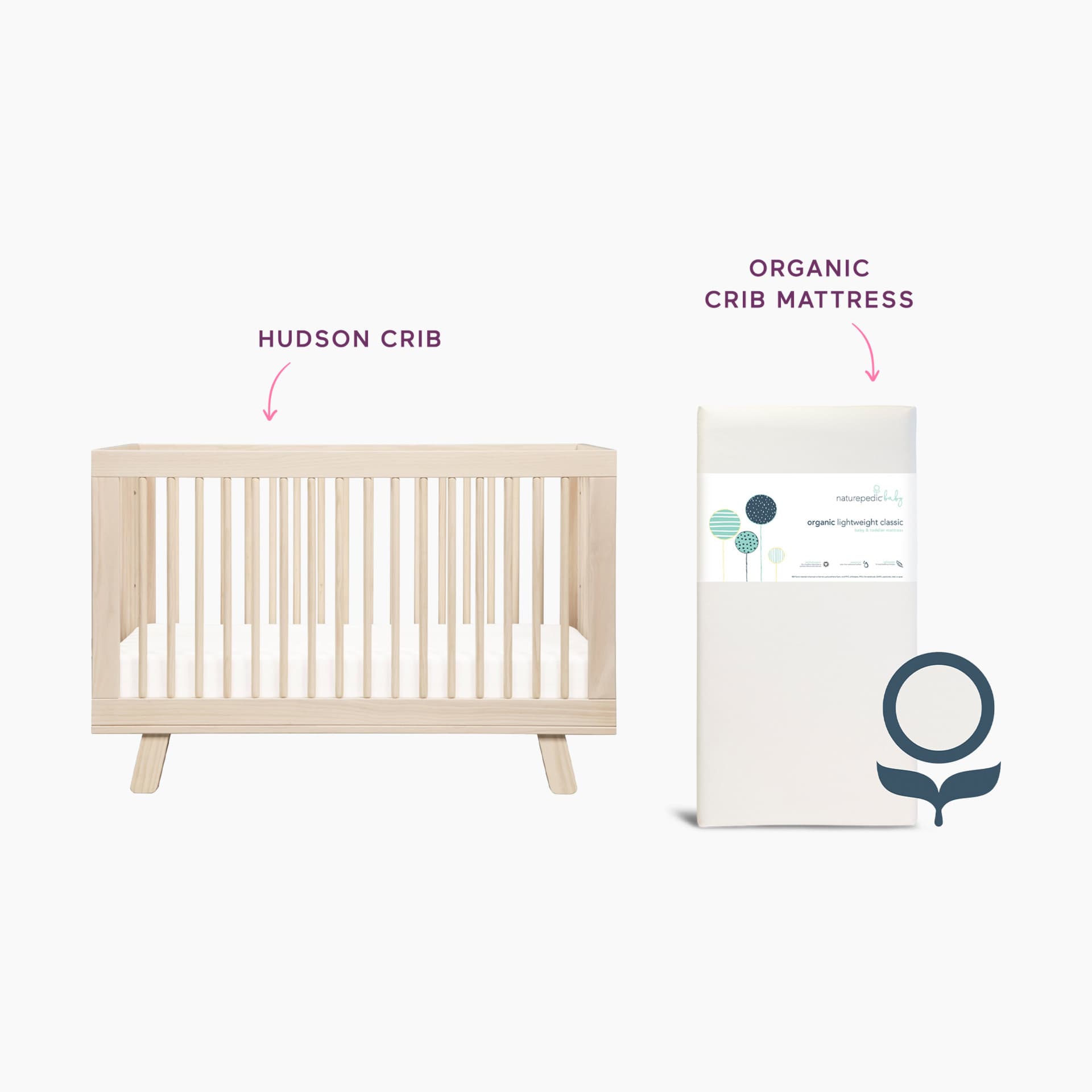 Hudson Crib & Pure Core Mattress Bundle