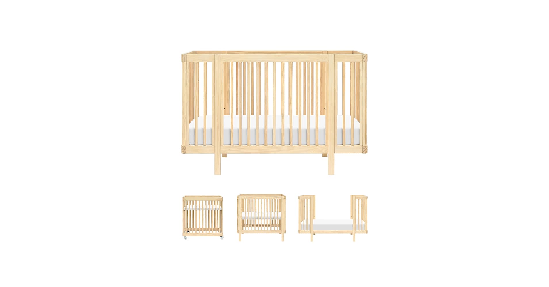 Pogo 8-in-1 Convertible Crib with All-Stages Conversion Kits