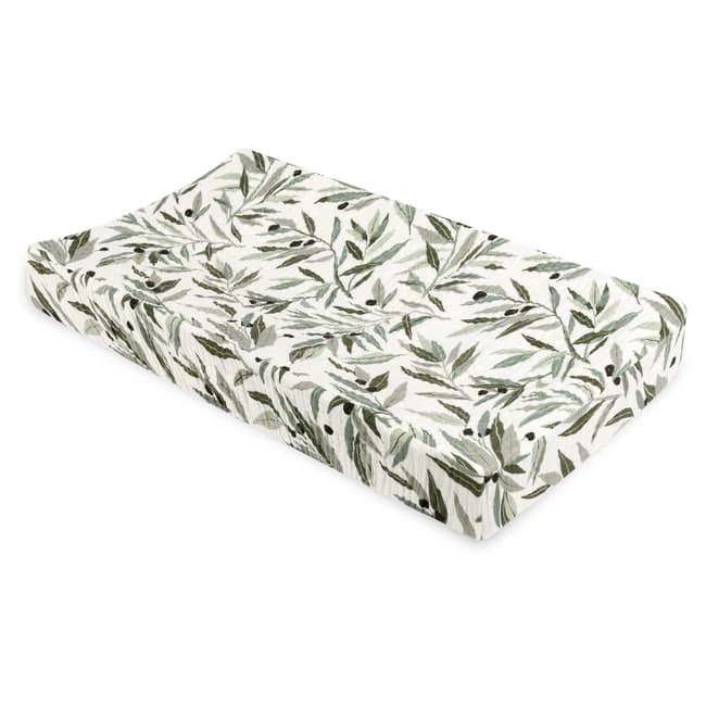 Quilted Changing Pad Cover in GOTS Certified Organic Muslin Cotton
