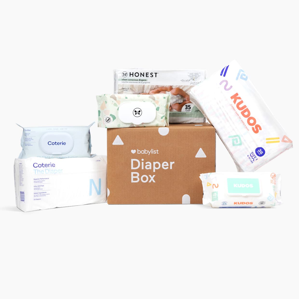 Diaper Box - 104 Diapers & 176 Wipes