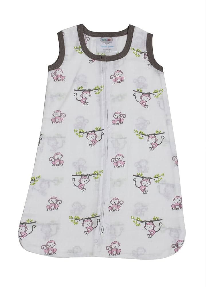 Muslin Happy Monkeys Sleeping Bag