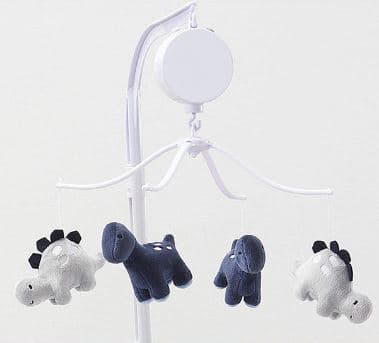 Originals Roar Dinosaur Musical Mobile in Blue Gray