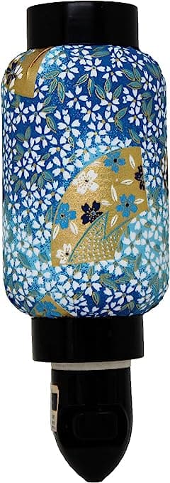 Hand Fan Oriental Japanese Washi Night Light Lamp