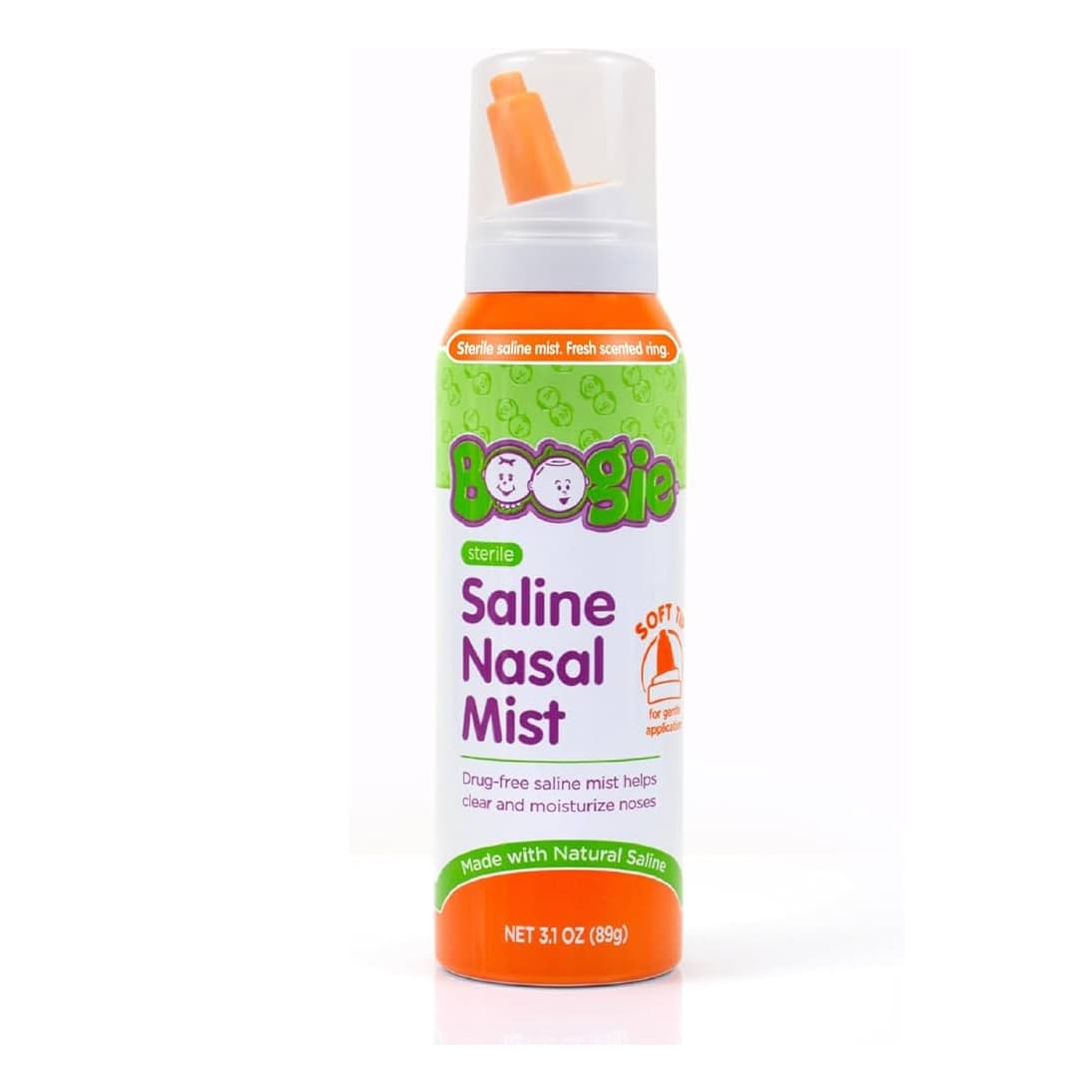 Mist Sterile Saline Nasal Spray for Baby and Kids Sensitive Noses Clear Congestion Fresh Scent 3.1 Ounce