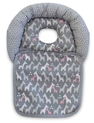 Noggin Nest Head Support Gray Giraffes Head Support for Infants