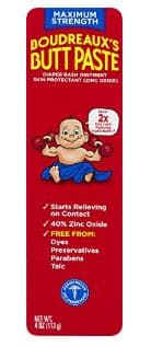 Butt Paste 4oz Butt Barrier Ointment and 4oz Natural Aloe Diaper Rash Ointment