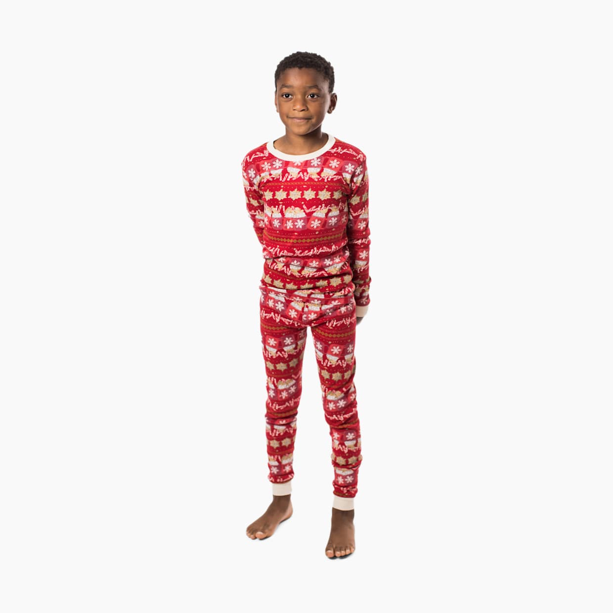 Kids Hot Cocoa Fair Isle Matching Family Pajama Set