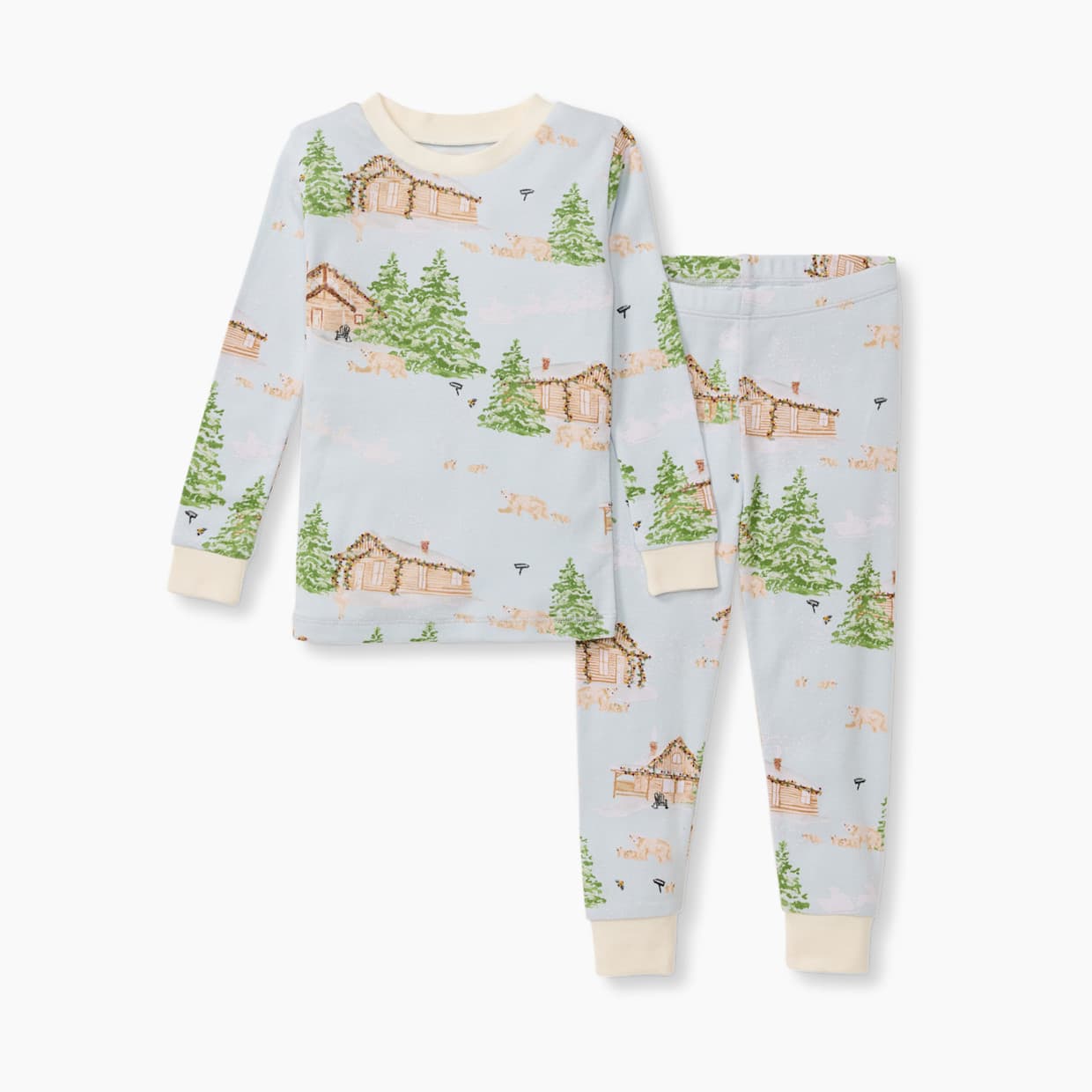 Kids Winter Cabin Matching Family Pajama Set