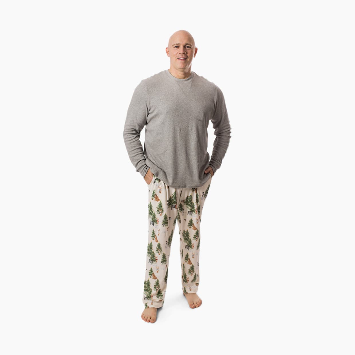 Mens Christmas Tree Farm Matching Family Pajama Set