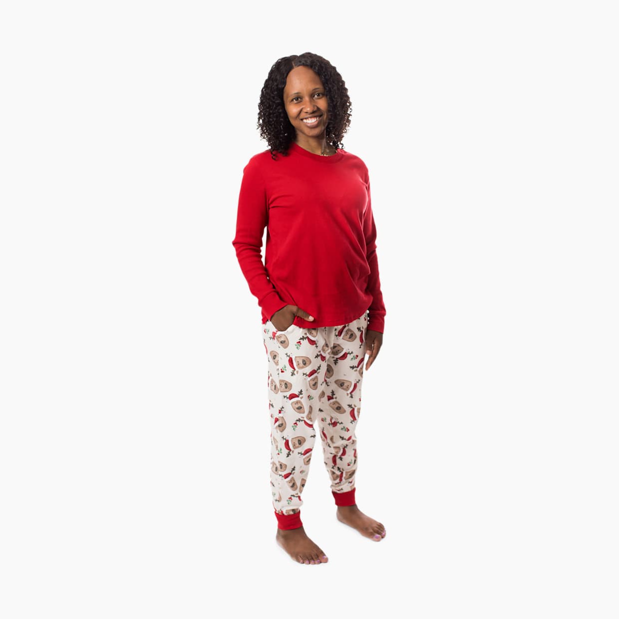 Womens Guide My Sleigh Matching Family Pajama Set