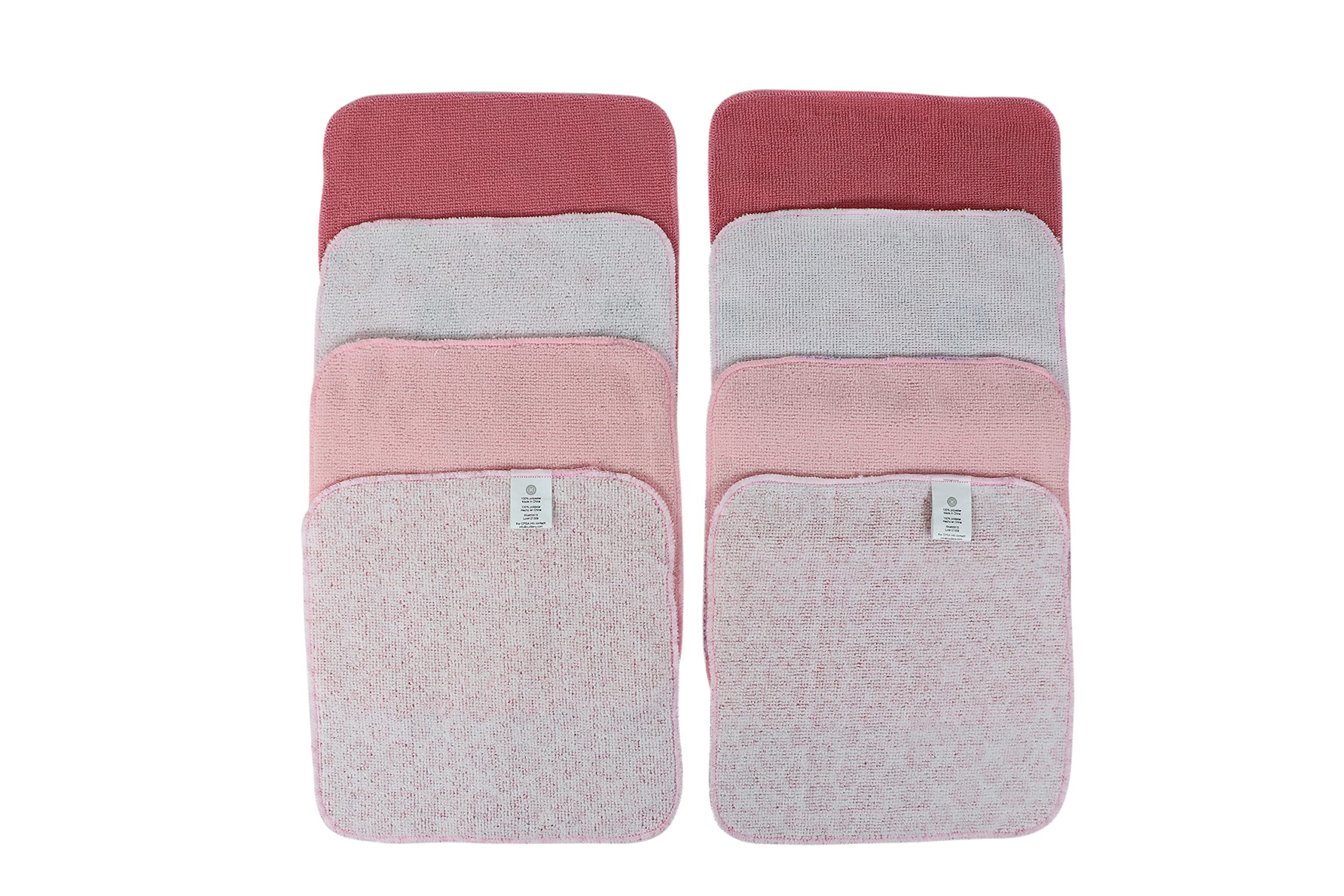 Cudlie Buttons and Stitches Baby Girl 8 Pack Rolled Washcloths