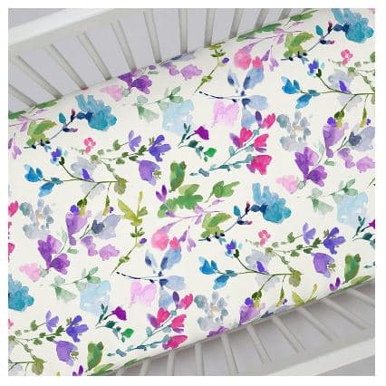 Designs Bright Wildflower Organic Crib Sheet