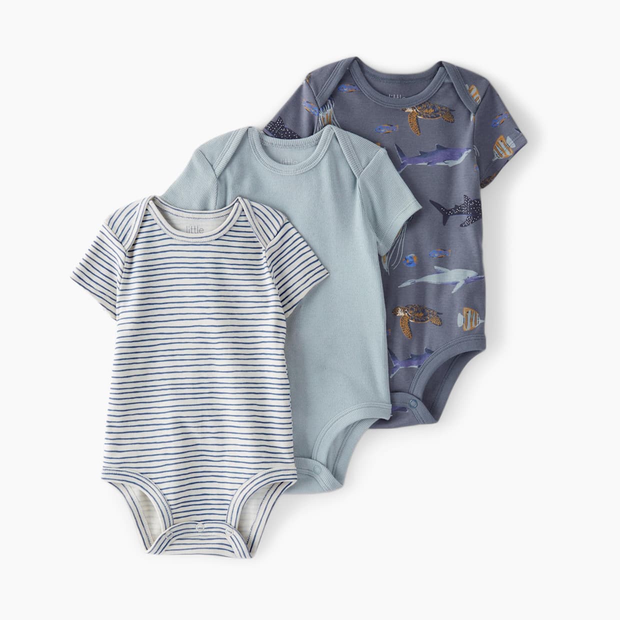 Little Planet 3-Pack Organic Cotton Rib Bodysuits