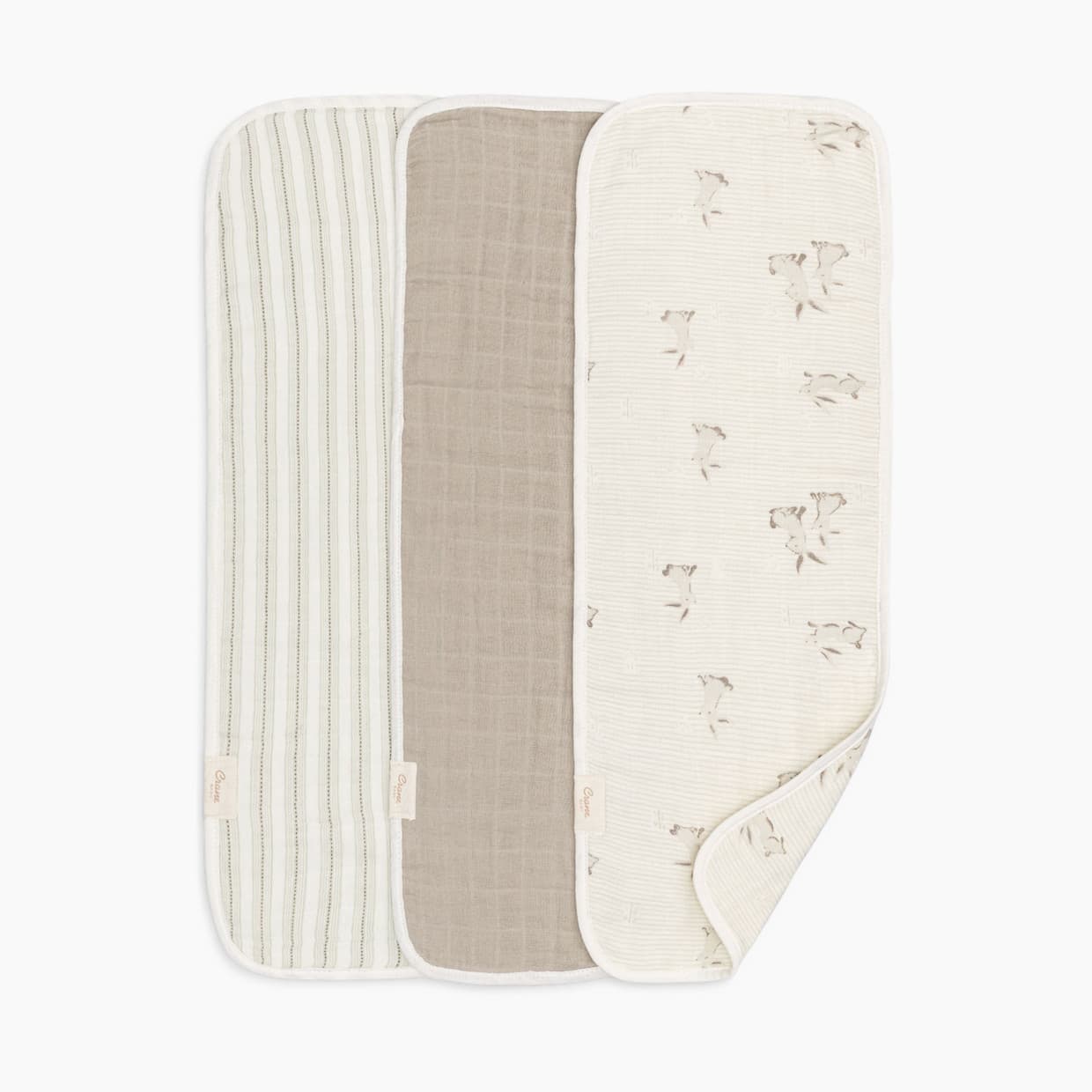 Avery Organic Cotton 3-pc. Burp Cloth Set