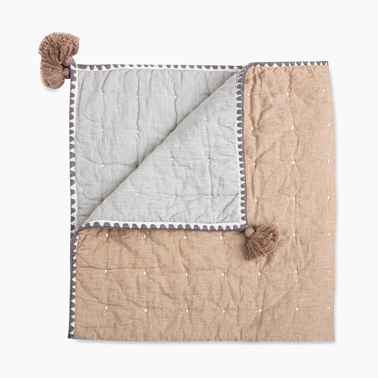 Cotton Reversible Melange Baby Quilt