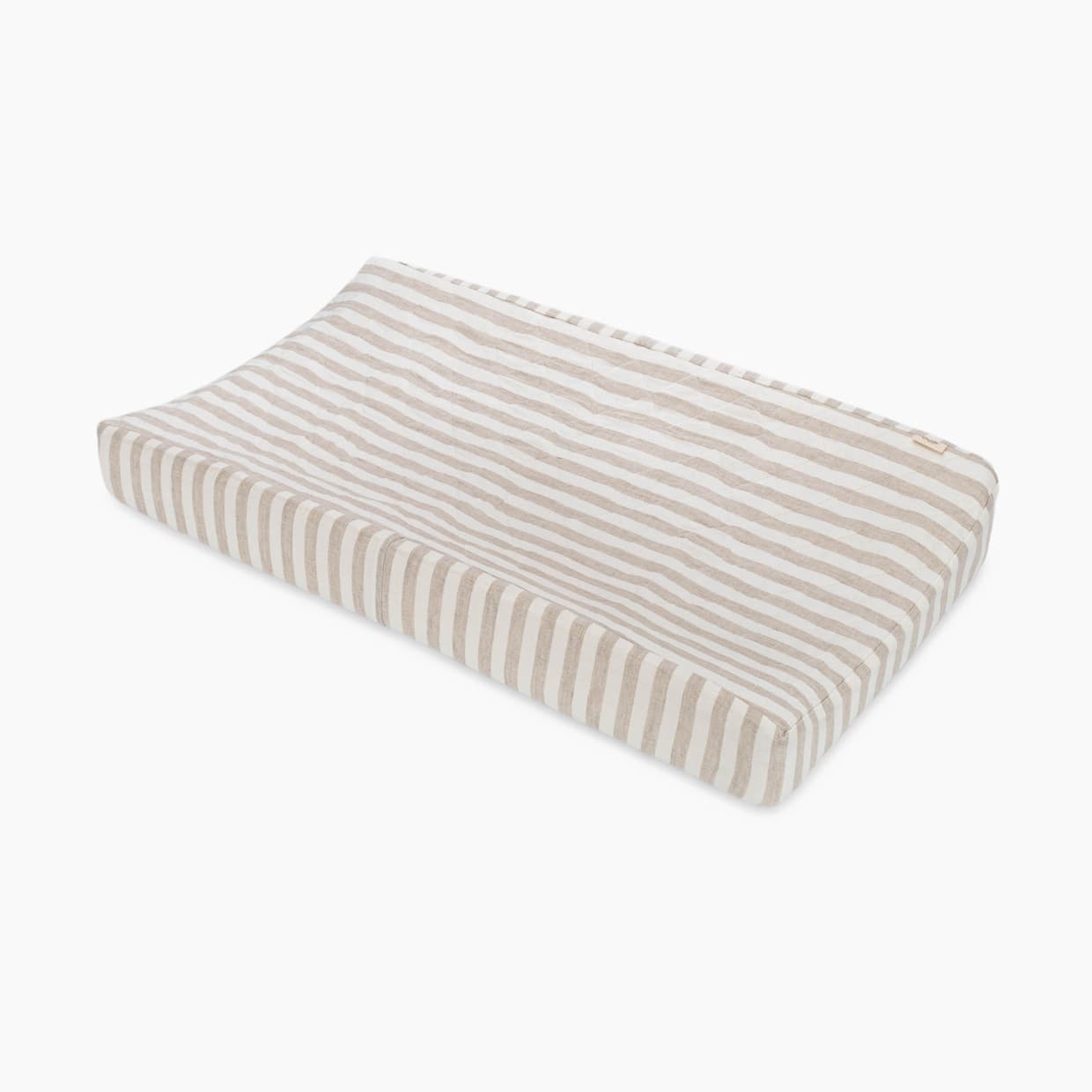 Finley Quilted Linen Stripe Changing Pad Cover