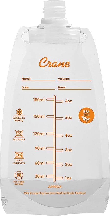 Crane Breast Milk Storage Bags
