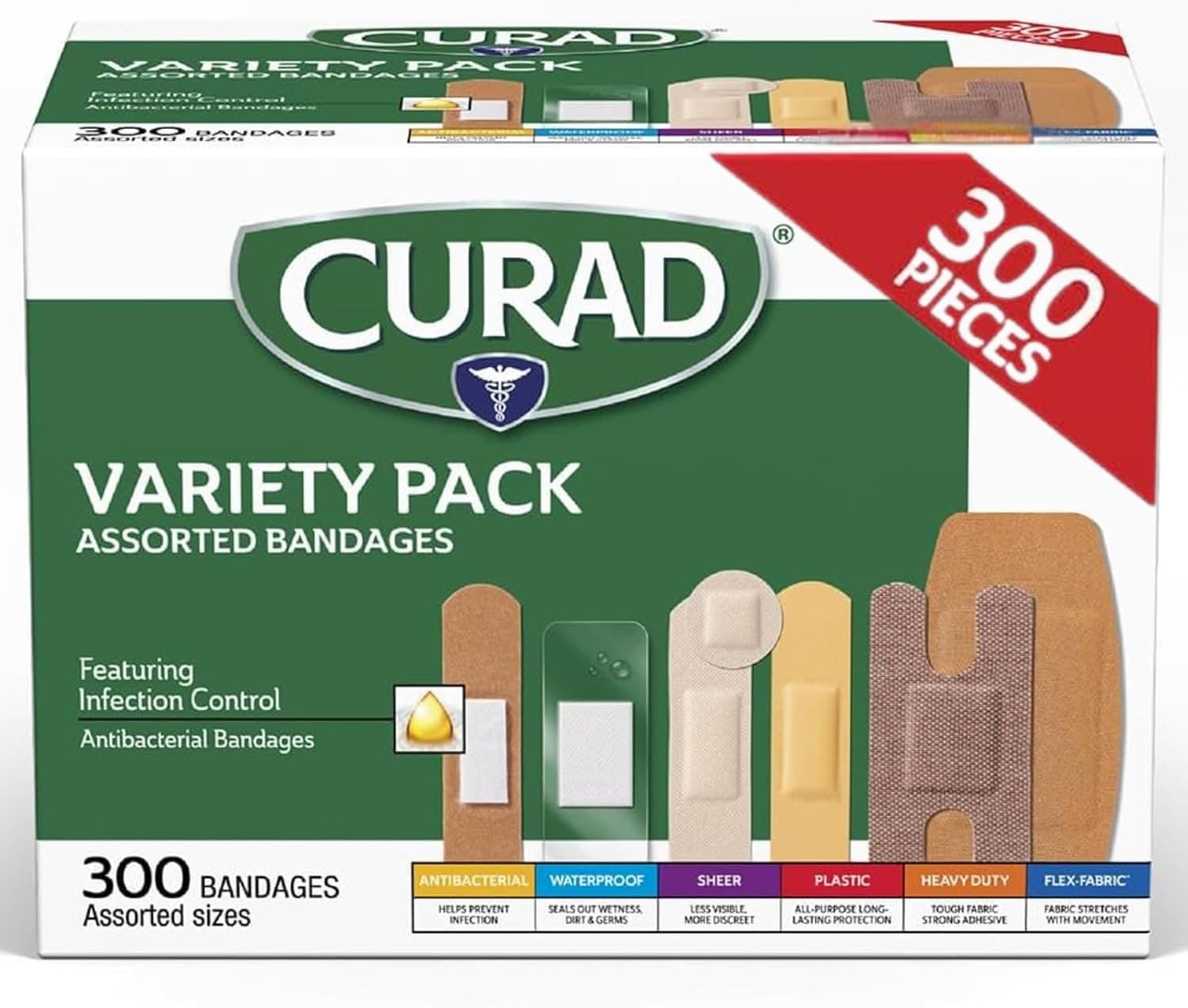 Antibiotic Fabric and Plastic Bandages