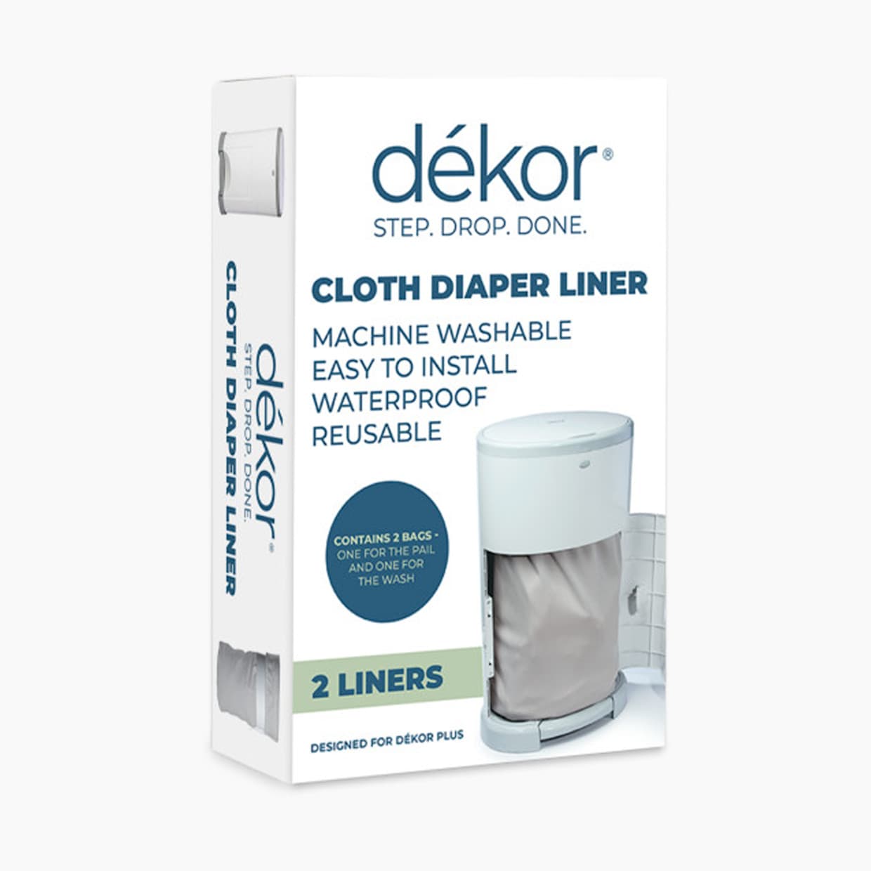 Cloth Diaper Pail Liner for Dekor Diaper Plus (2 Pack)