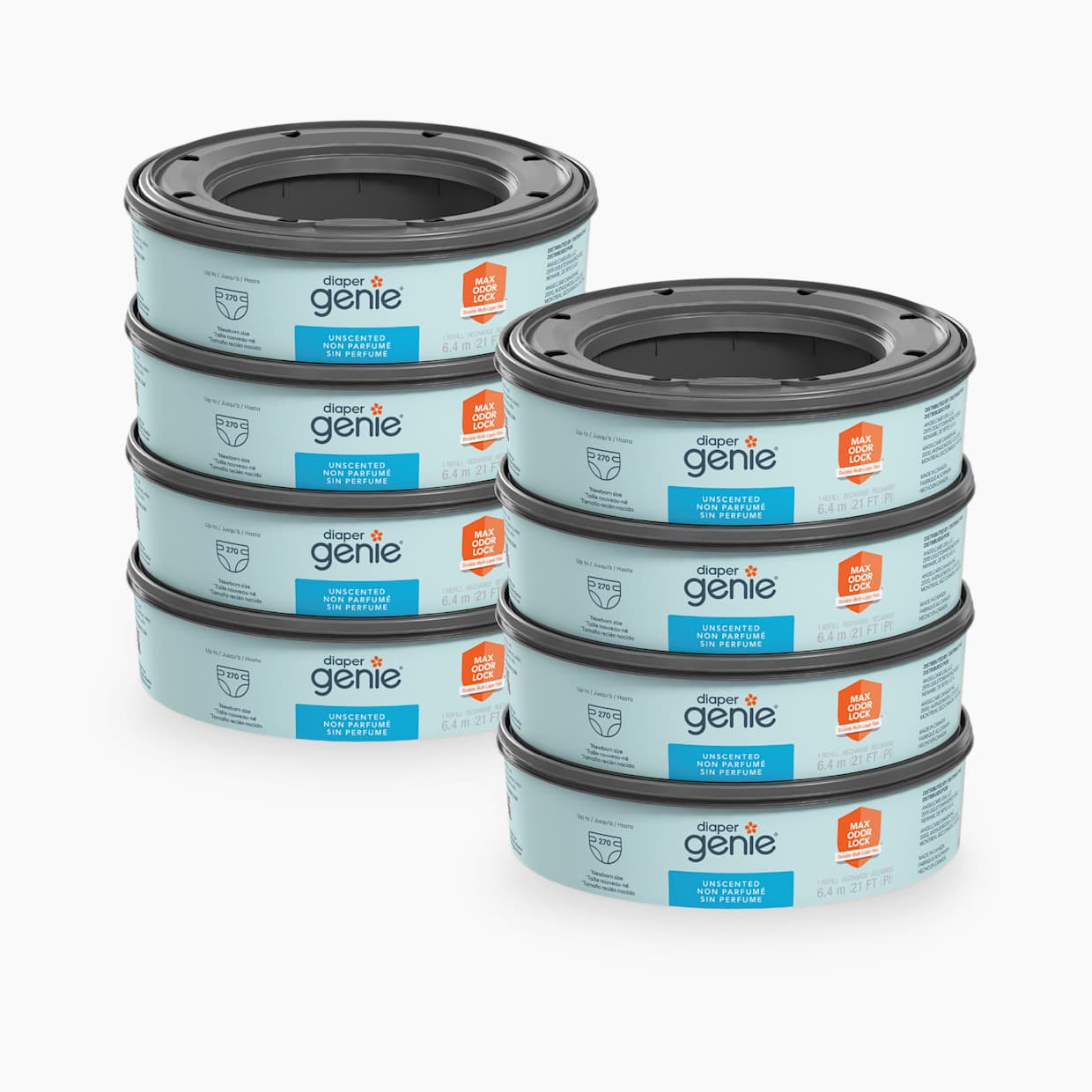 Diaper Round Refill Bags (8-Pack)
