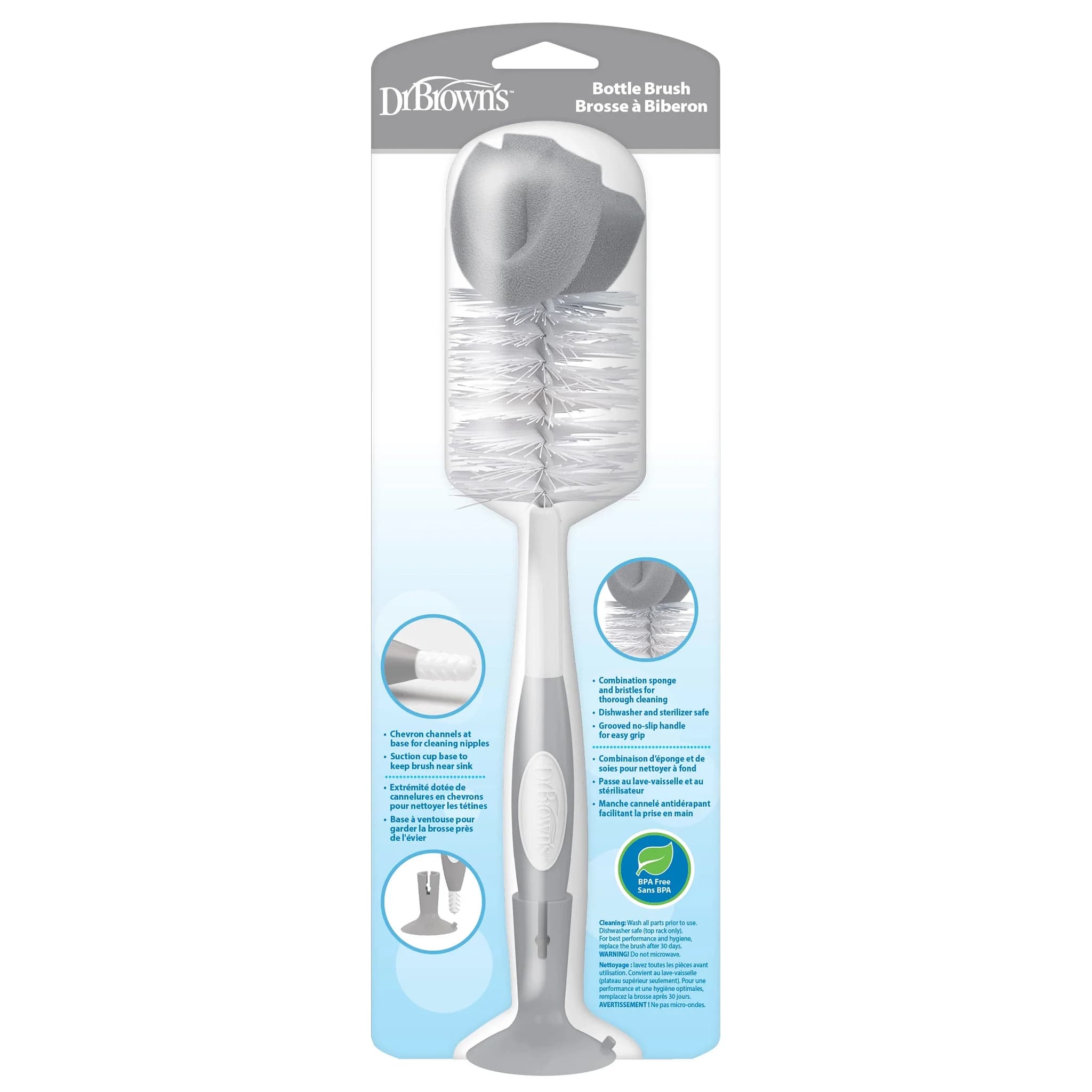 Sponge Baby Bottle Cleaning Brush Set