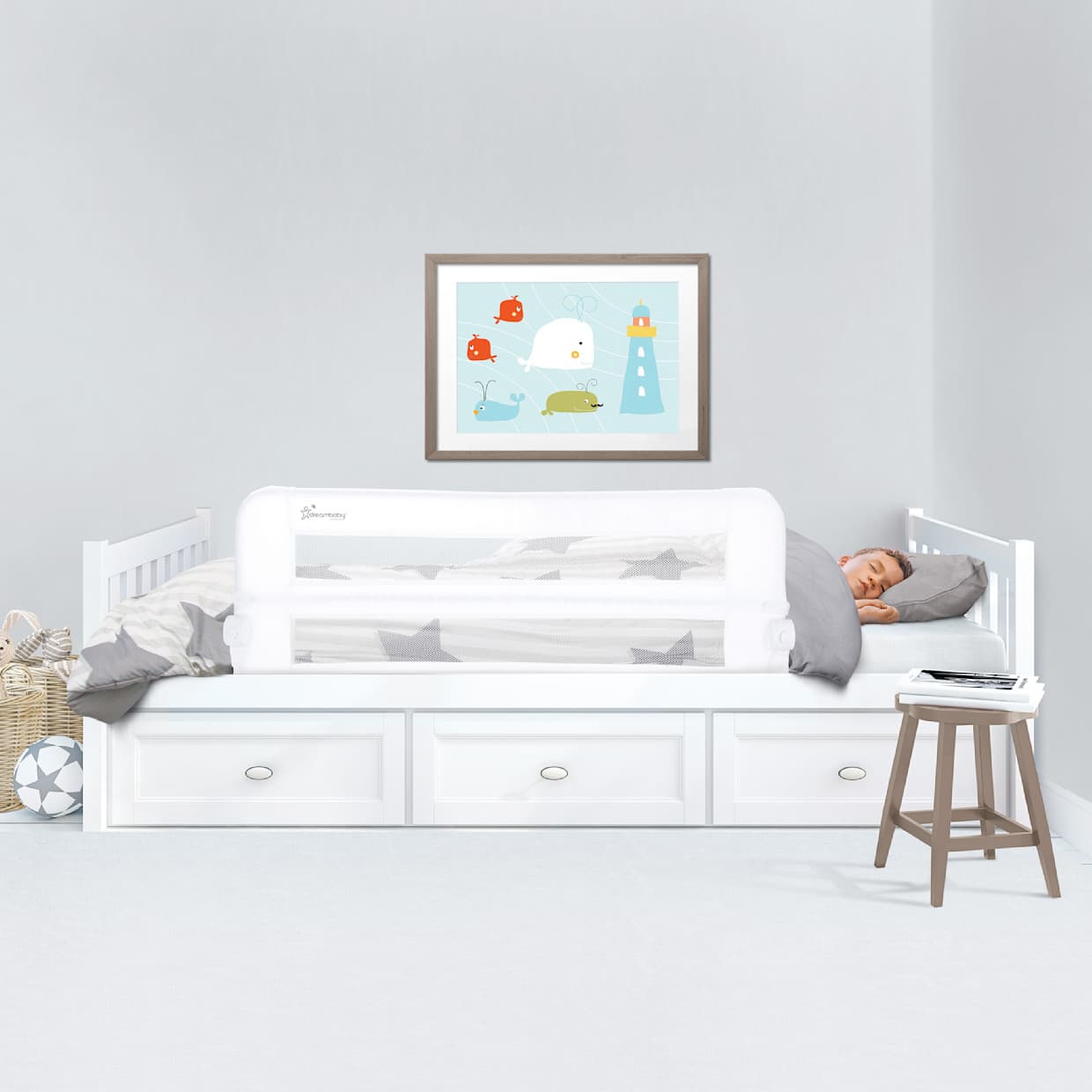 Dallas Fold Down Bed Rail for Flat, Slat & Recessed Beds