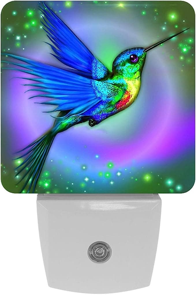 2 Pack Plug-in LED Night Light Lamp Hummingbird