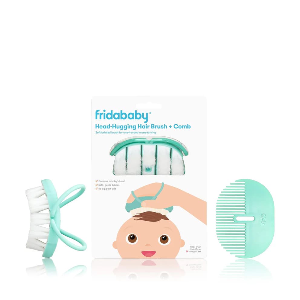 Baby Infant Head-Hugging Hairbrush + Styling Comb Set