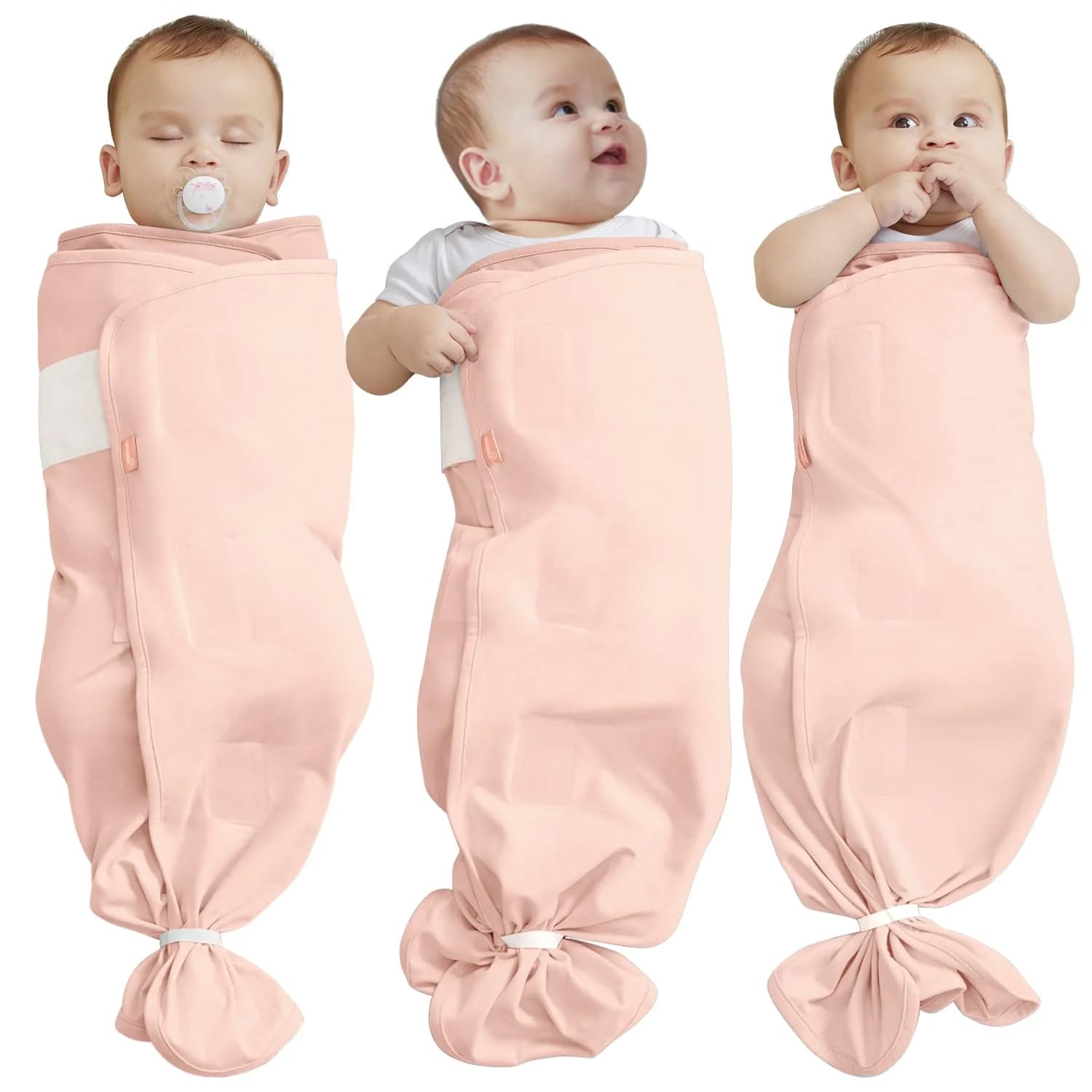 Baby Swaddle Sack,Newborn to 6 Months, Pink Cotton