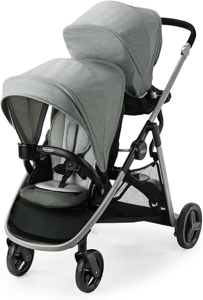 Ready2Grow LX 2.0 Double Stroller Features Bench Seat and Standing Platform Options
