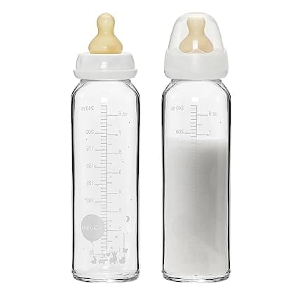Standard Neck Glass Baby Bottles Medium Flow Anti Colic Baby Bottles 3-24 Months (2 Pack)