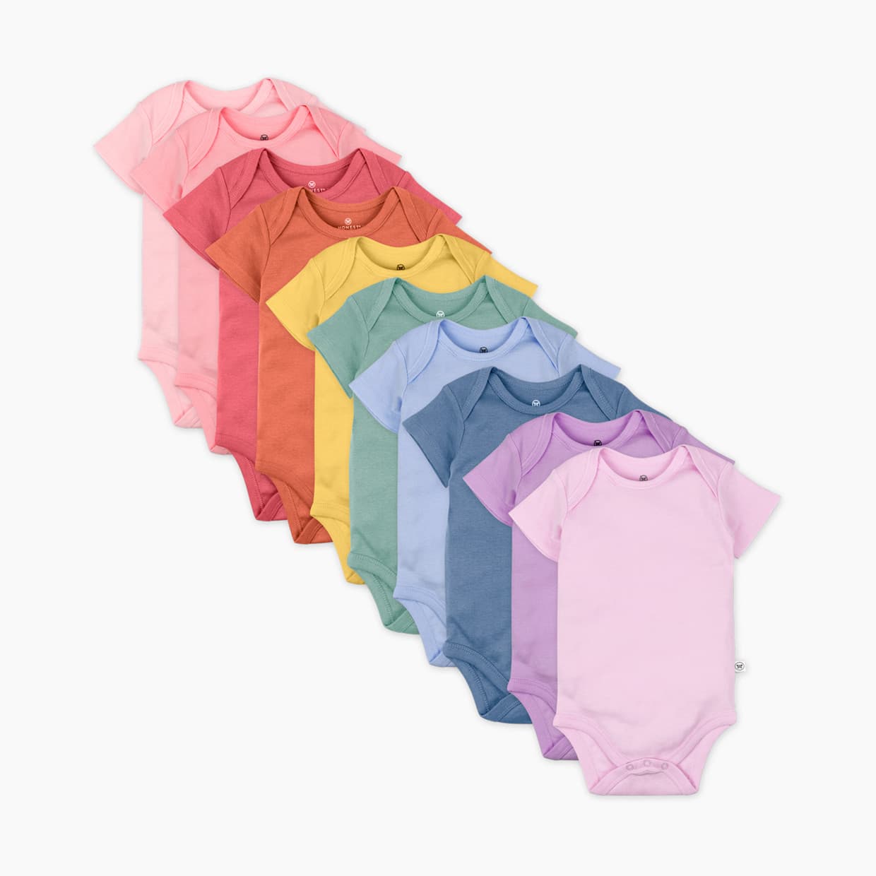 10-Pack Organic Cotton Short Sleeve Bodysuits