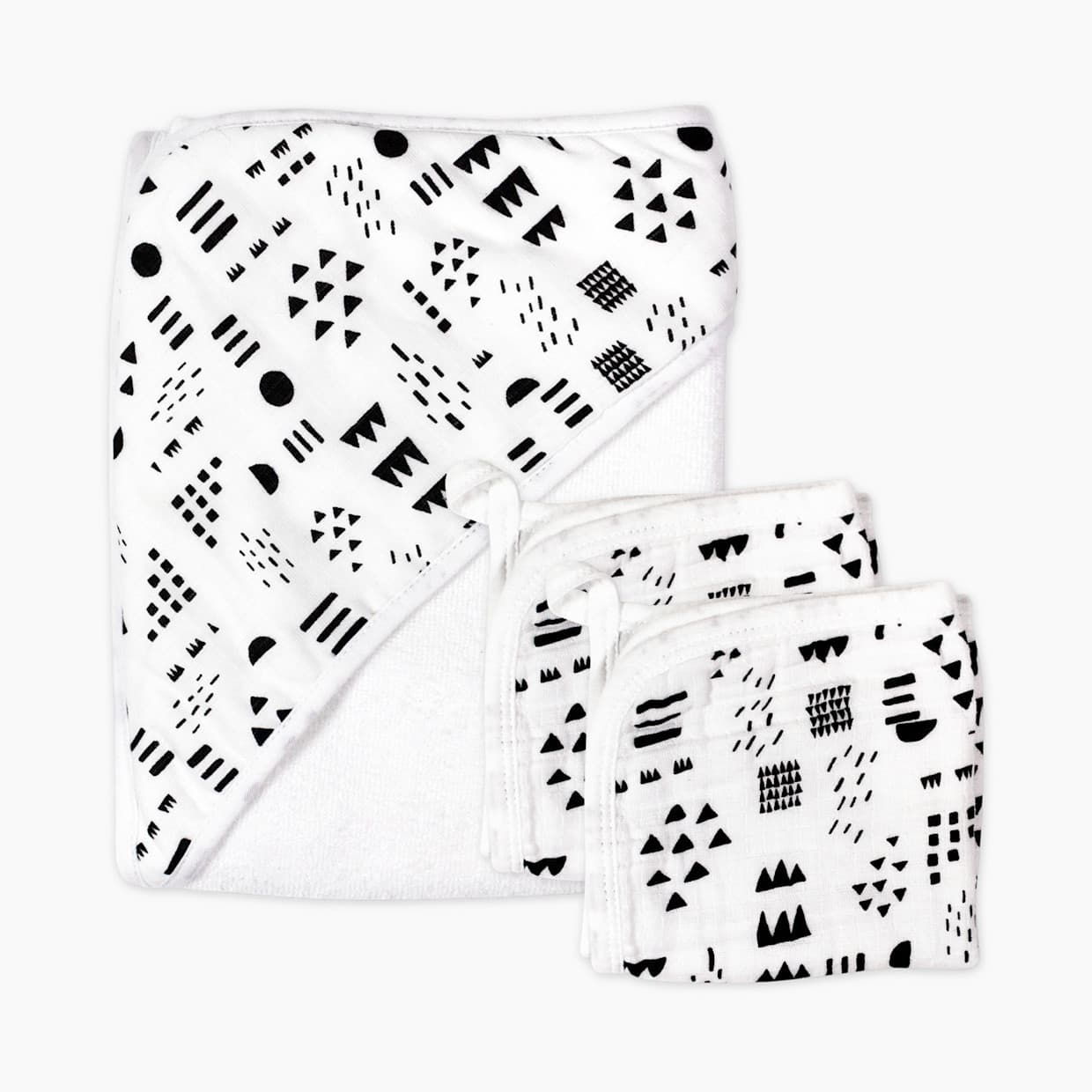 3-Piece Organic Cotton Hooded Towel Set