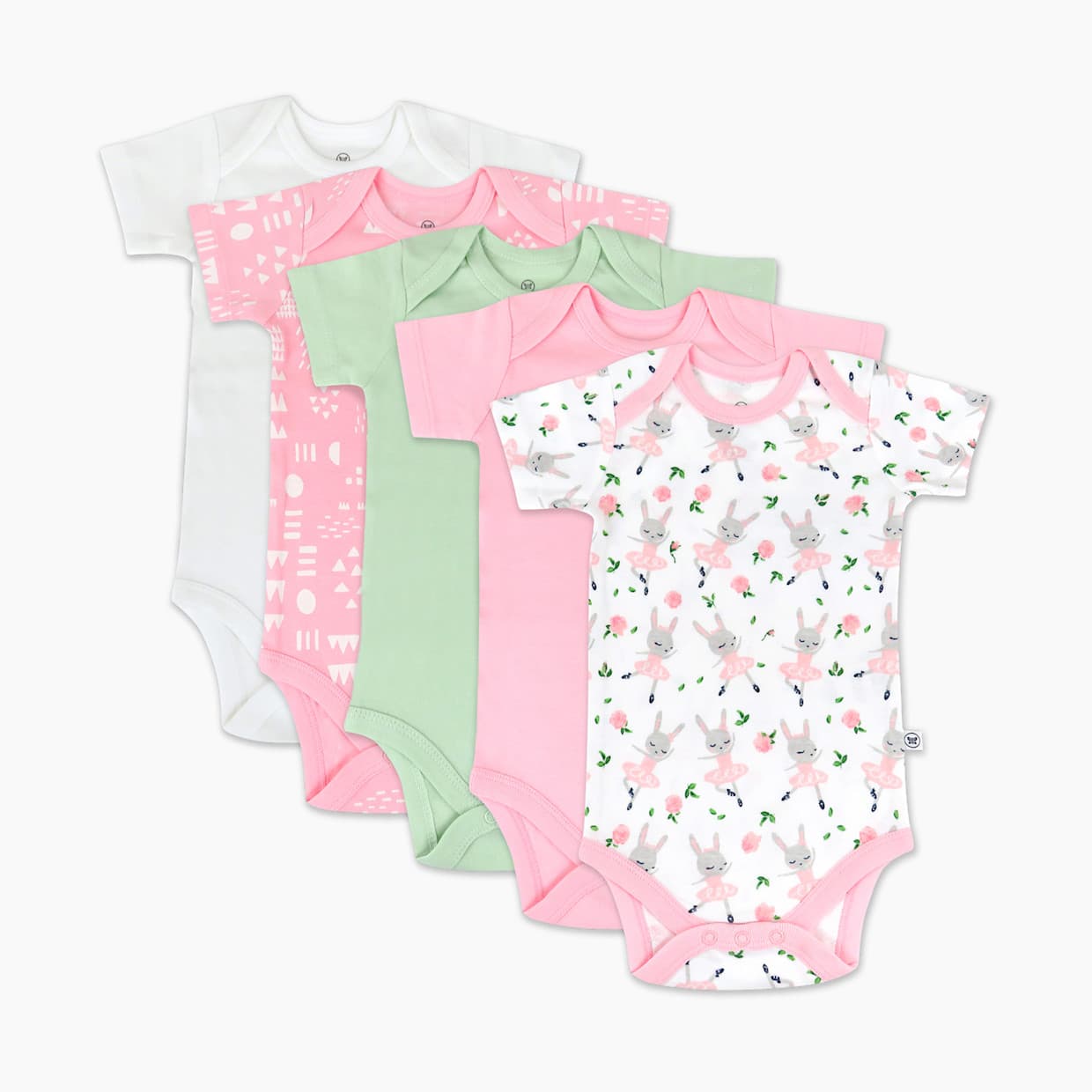 5-Pack Organic Cotton Short Sleeve Bodysuits