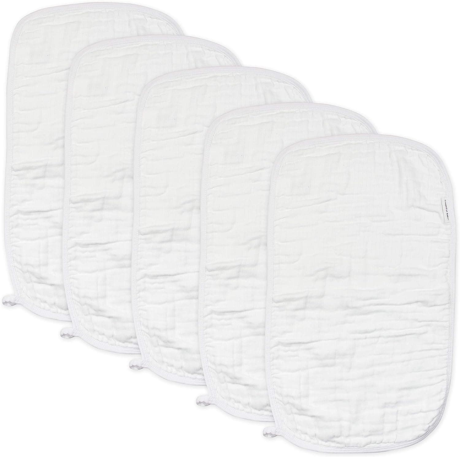 Baby 5-Pack Organic Cotton Multi-Layer Muslin Burp Cloths