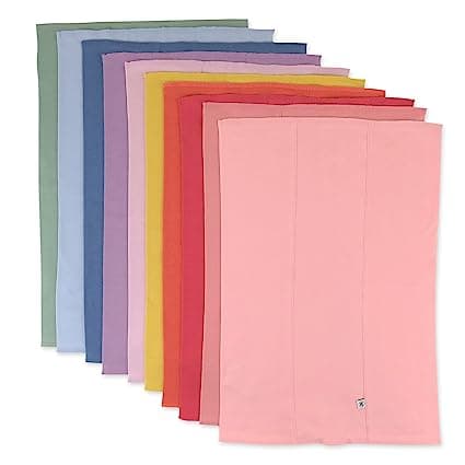 Organic Cotton Knit Tri-fold Burp Cloths Multipack