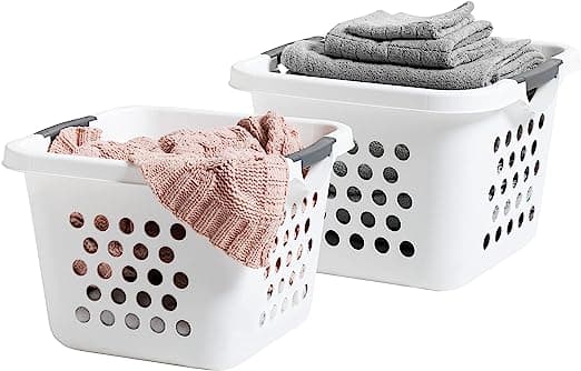 USA 30L Plastic Laundry Basket Hamper Organizer